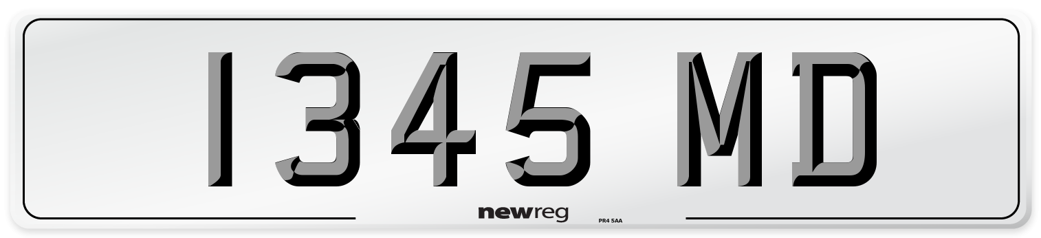 1345 MD Number Plate from New Reg